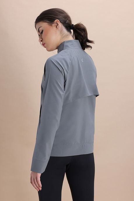 Zelocity Quick Dry Relaxed Fit Gym & Training Jacket - Foggy Grey — image 4